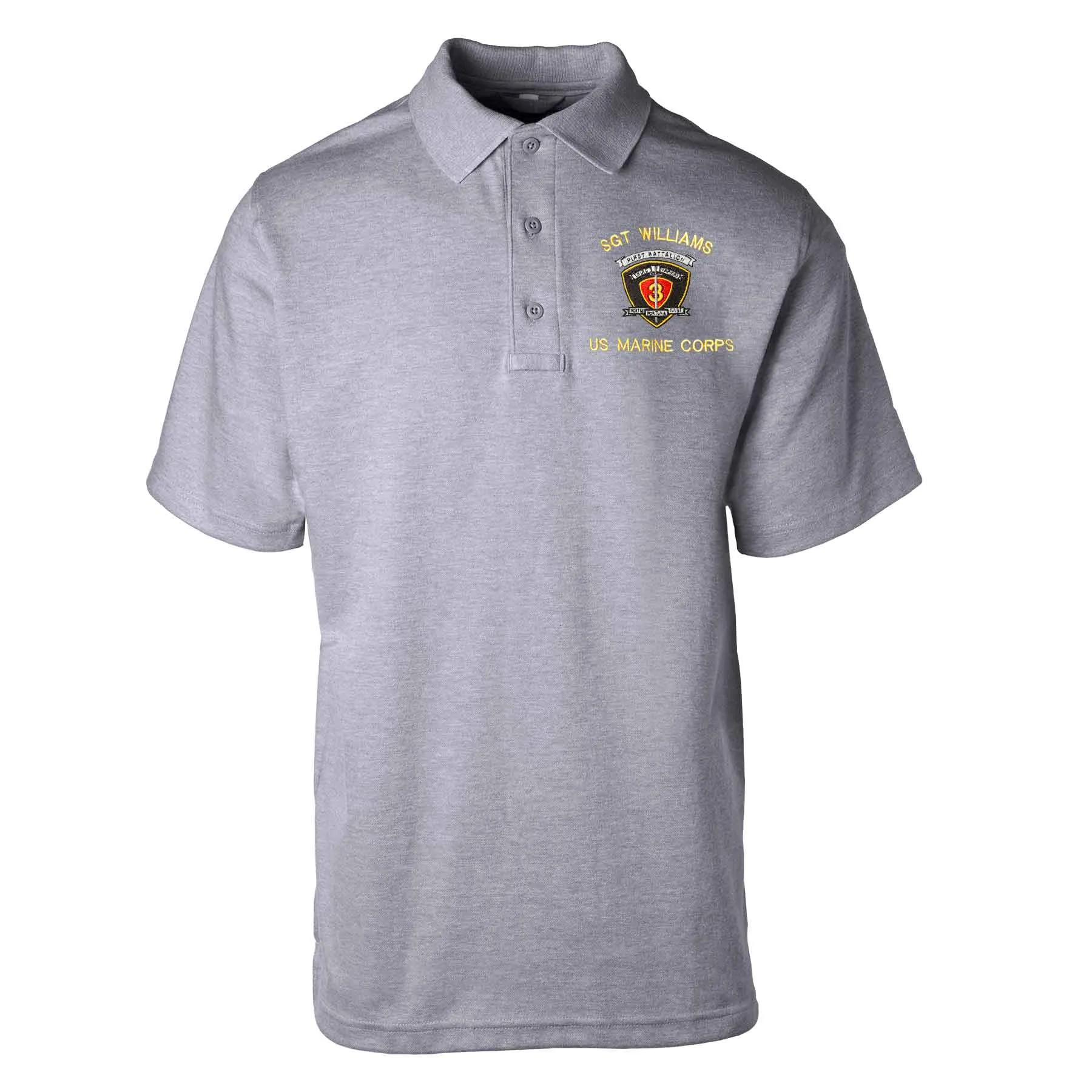 1st Battalion 3rd Marines Embroidered Tru-Spec Golf Shirt