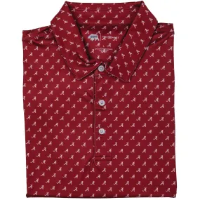 Alabama Script A Printed Performance Polo