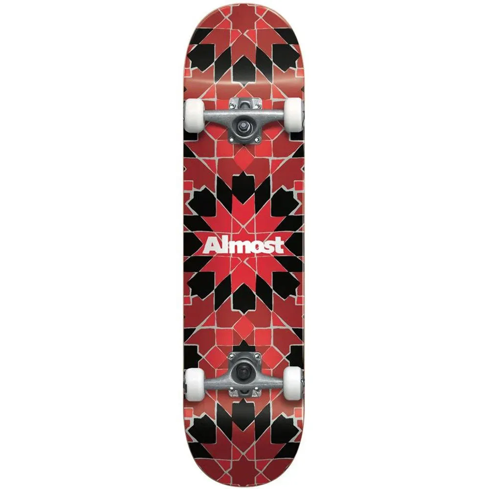 Almost Tile Pattern 7.75 Complete Skateboard - Red