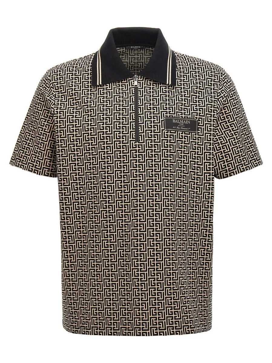 Balmain    Balmain 'Monogram' Polo Shirt