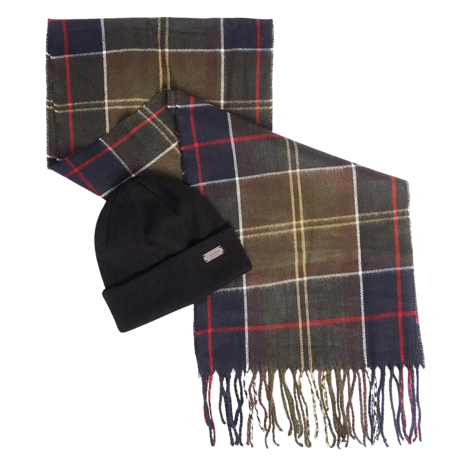 Barbour Swinton Beanie & Galingale Scarf Gift Set