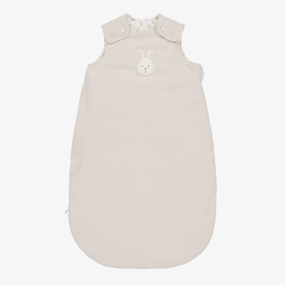 Beige Cotton Bunny Sleeping Bag (73cm)