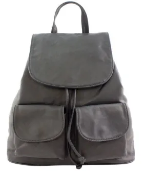 Black leather backpack cindy