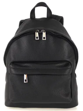 Black zina leather backpack