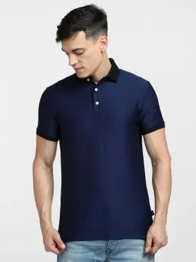 Blue Polo Neck T-shirt