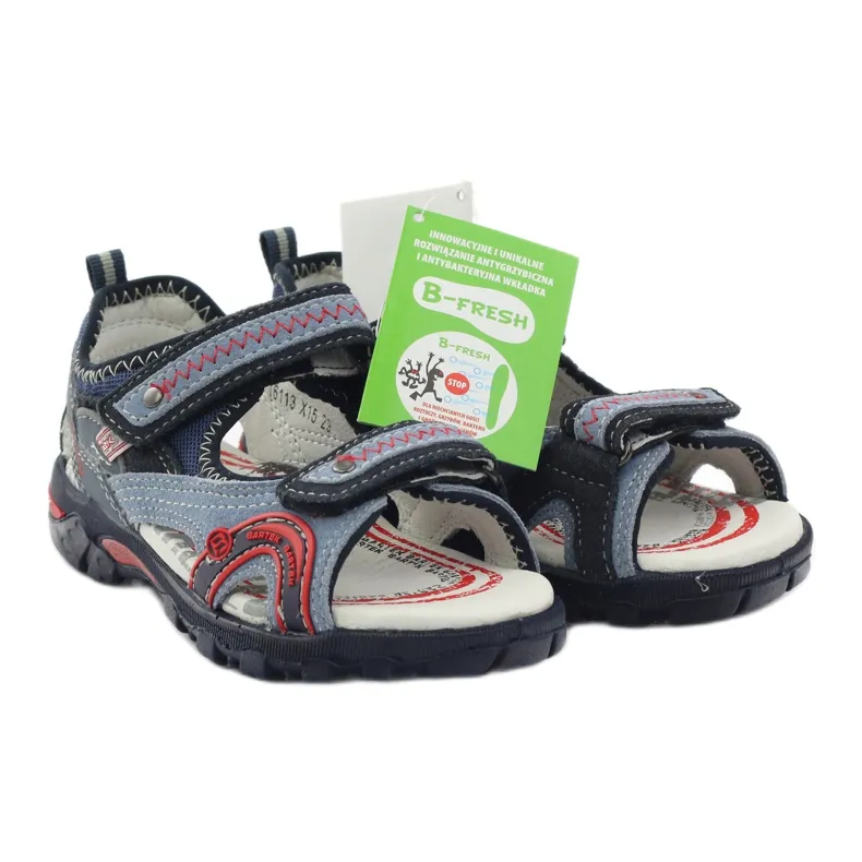 Boys' sandals Bartek 19113 blue red multicolored