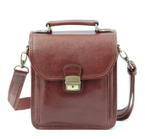 Brown cowhide leather bag 111942