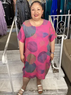 BUBBLES DRESS - FUSHIA