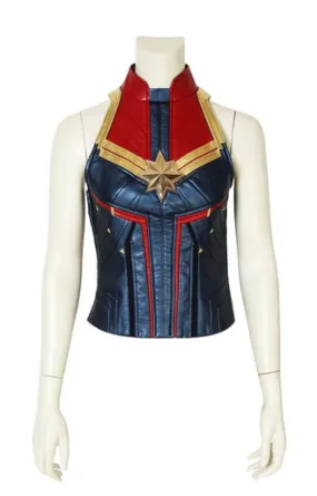 Captain Marvel Carol Danvers Leather Vest