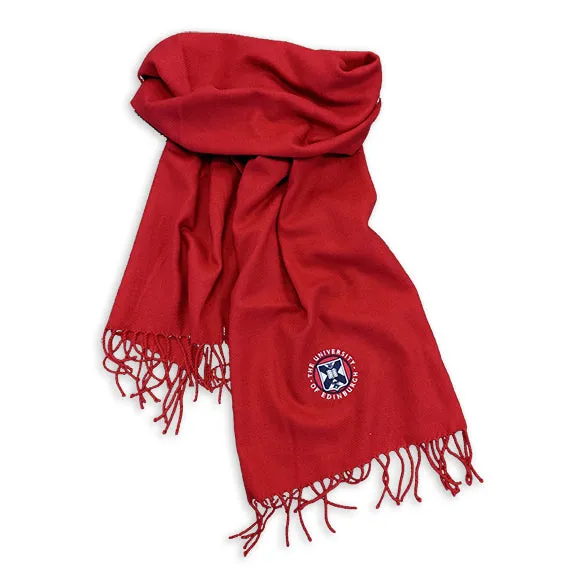 Embroidered Crest University Scarf