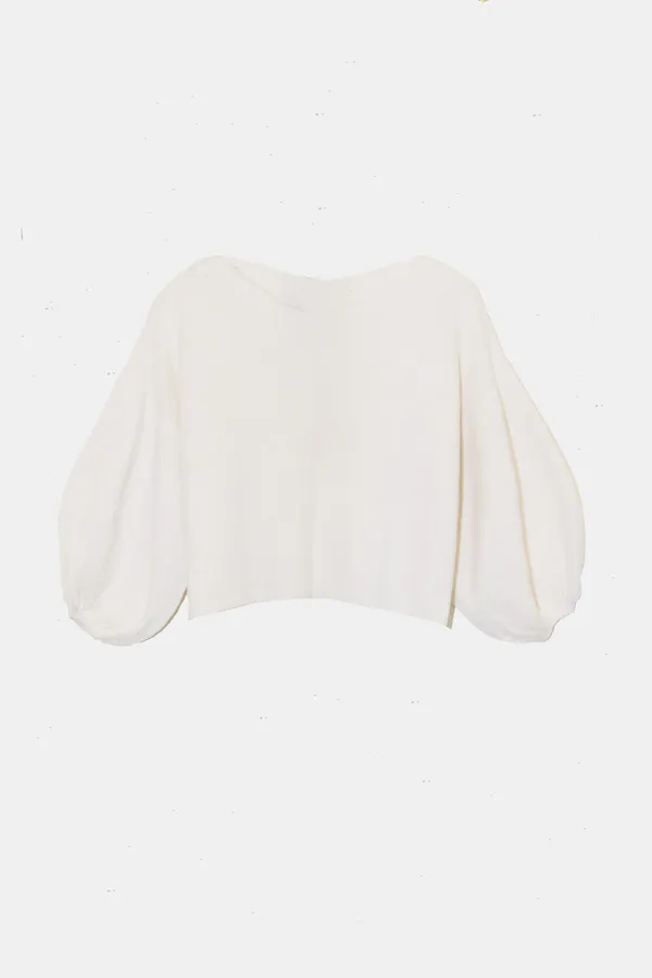 Feather Weight Cashmere Pullover - Cream