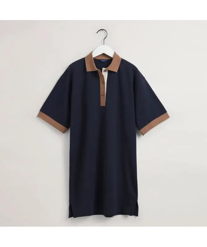 GANT Colorblock Polo Dress | Navy