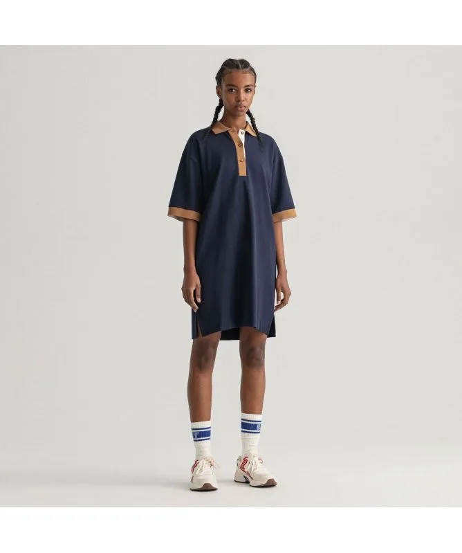 GANT Colorblock Polo Dress | Navy