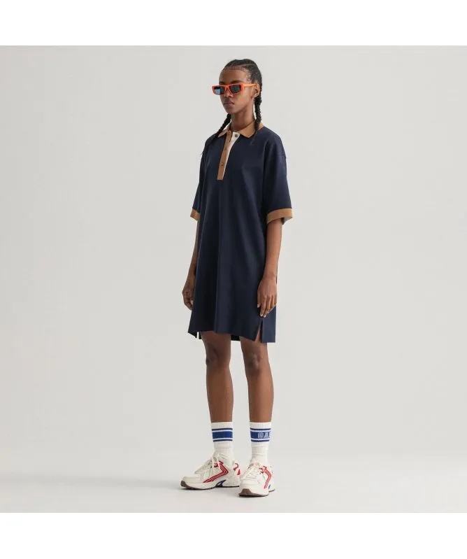 GANT Colorblock Polo Dress | Navy