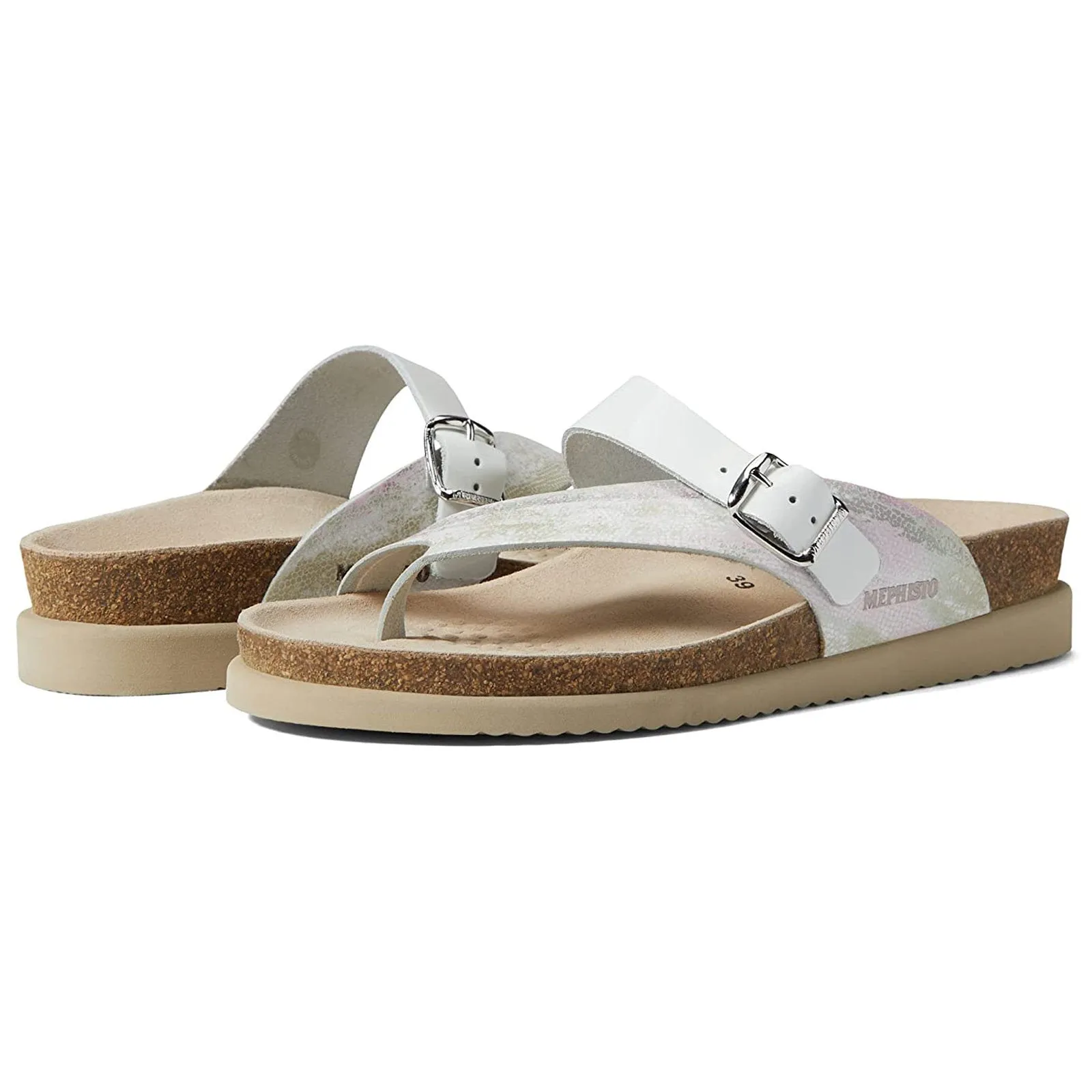 Helen Mix Smooth Leather Women's Slide Sandals