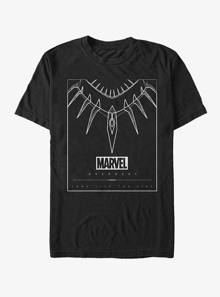 Hot Topic Marvel Black Panther Necklace T-Shirt