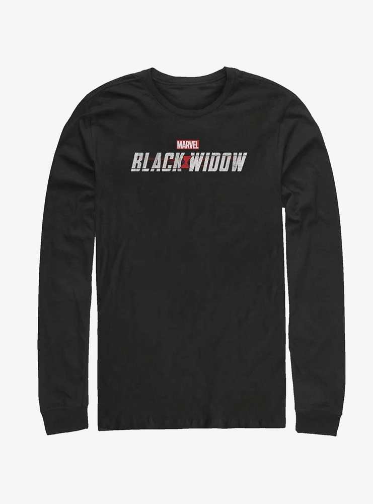 Hot Topic Marvel Black Widow Logo Long-Sleeve T-Shirt