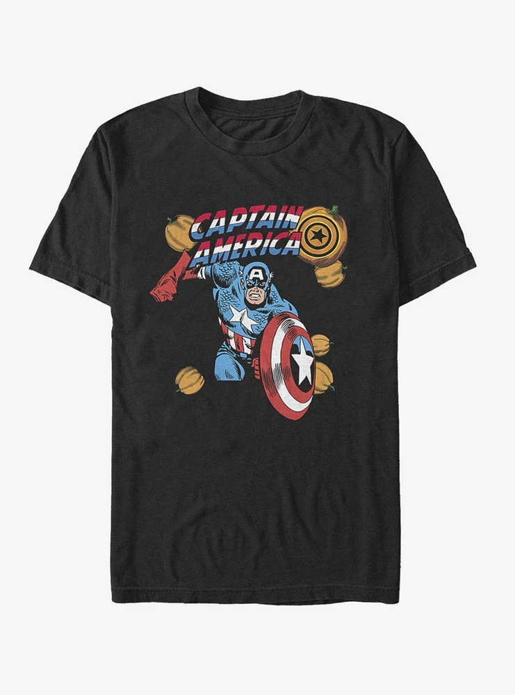 Hot Topic Marvel Captain America Pumpkins T-Shirt