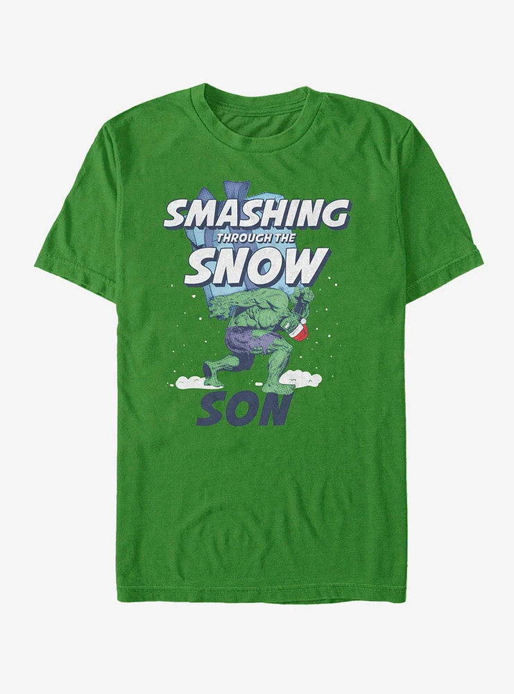 Hot Topic Marvel Hulk Smashing Snow Son T-Shirt