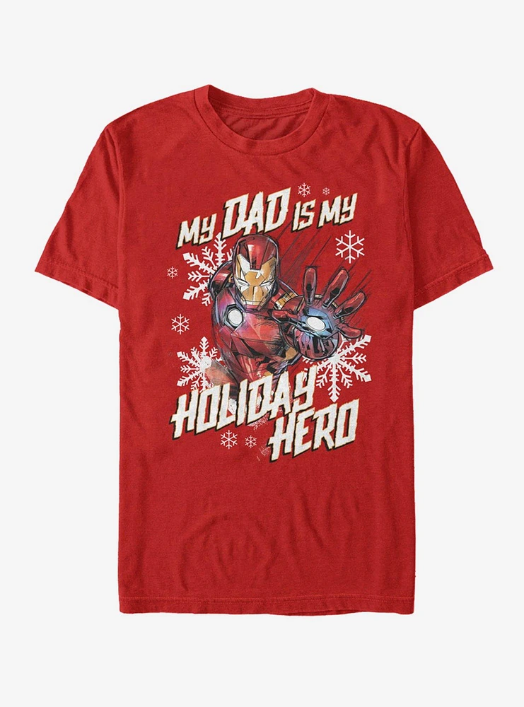 Hot Topic Marvel Iron Man Holiday Dad T-Shirt