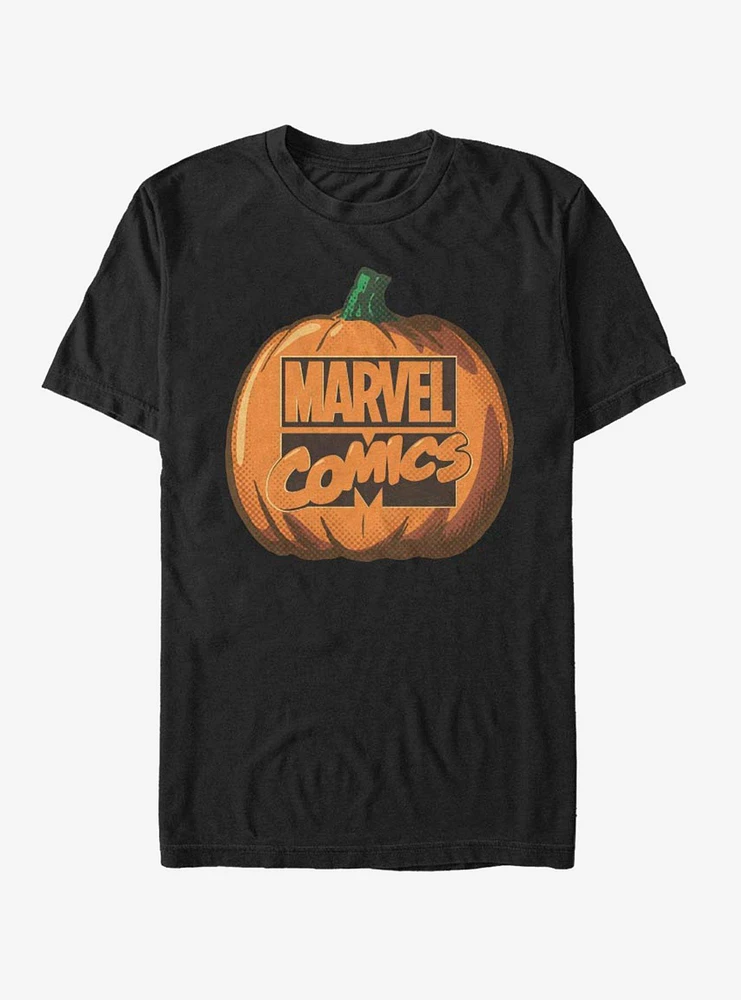 Hot Topic Marvel Logo Pumpkin T-Shirt