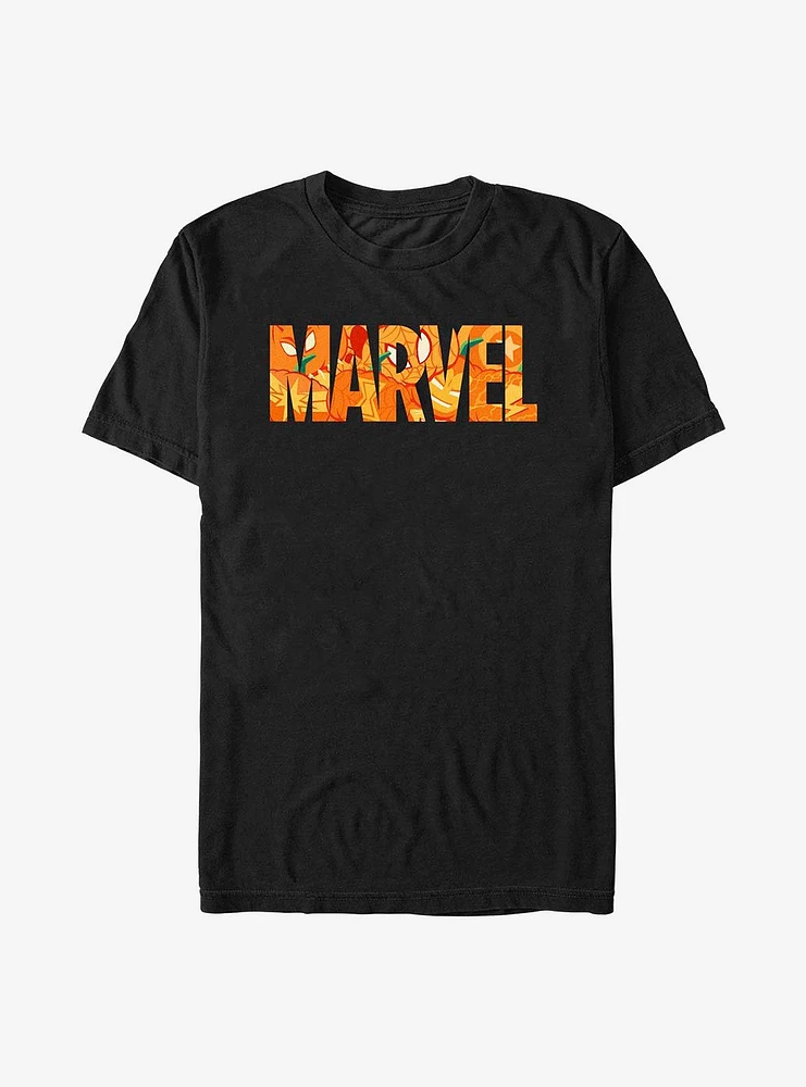 Hot Topic Marvel Logo Pumpkin T-Shirt