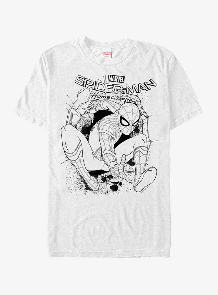 Hot Topic Marvel Spider-Man: Far From Home Comic Spidy T-Shirt