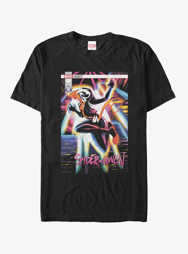 Hot Topic Marvel Spider-Man: Into The Spider-Verse Spider-Gwen Electro Gwen T-Shirt