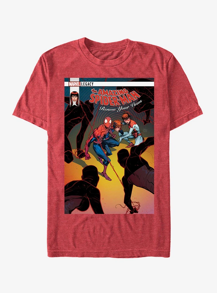 Hot Topic Marvel Spider-Man Renew Vows Aug.18 T-Shirt