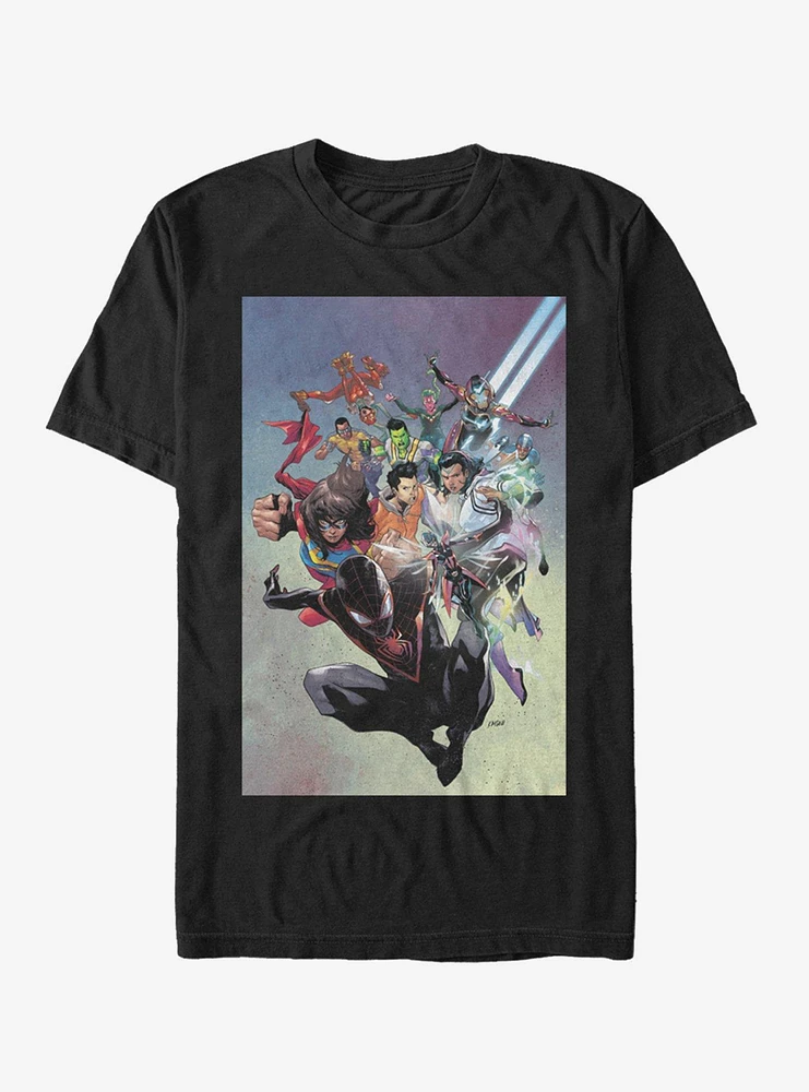 Hot Topic Marvel Spider-Man Spider Gang Jan.19 T-Shirt