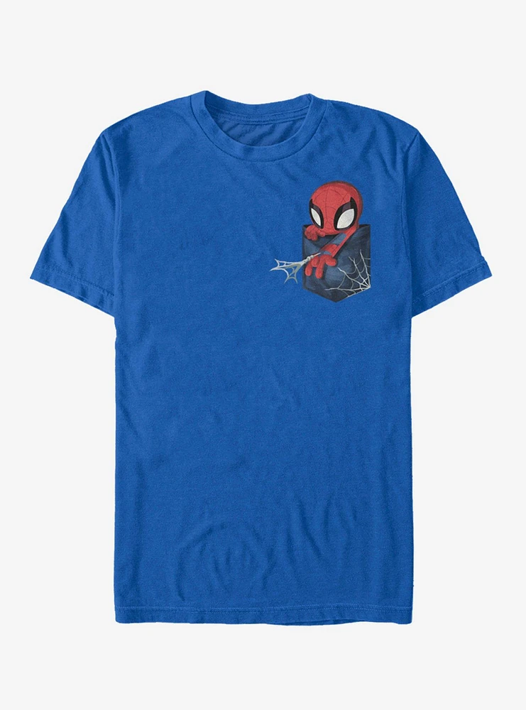 Hot Topic Marvel Spider-Man Spidey Cutie Faux Pocket T-Shirt