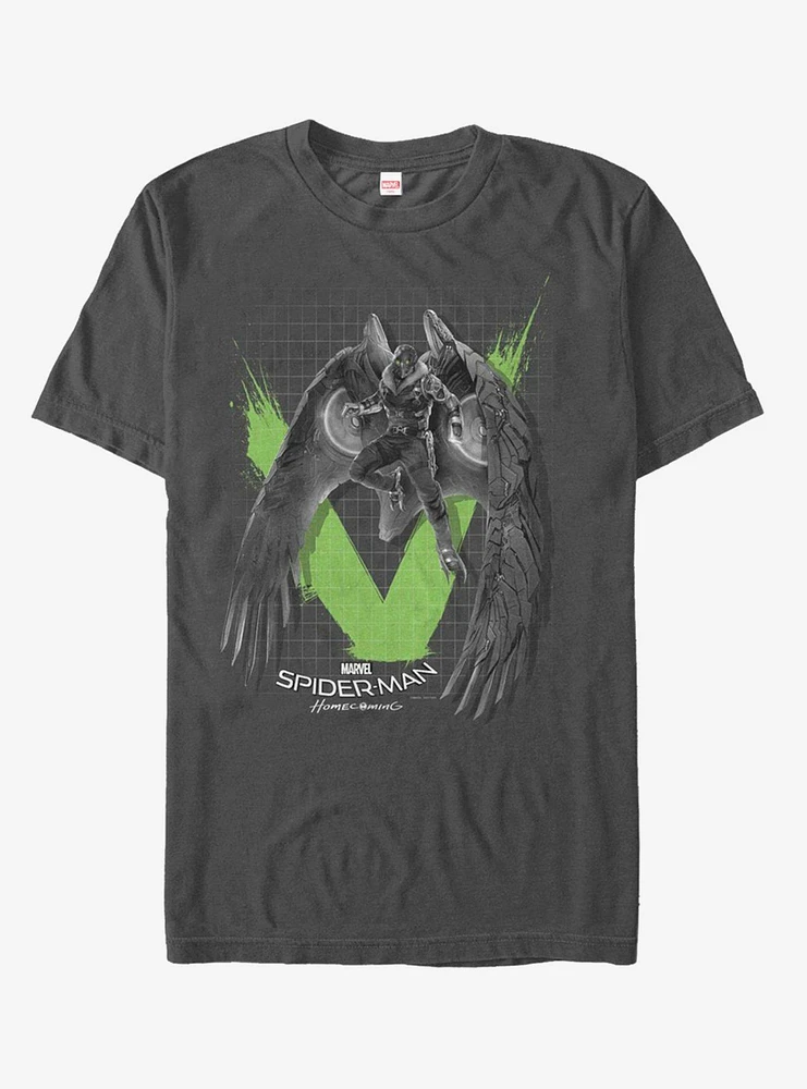 Hot Topic Marvel Spider-Man V Is For Vulture T-Shirt