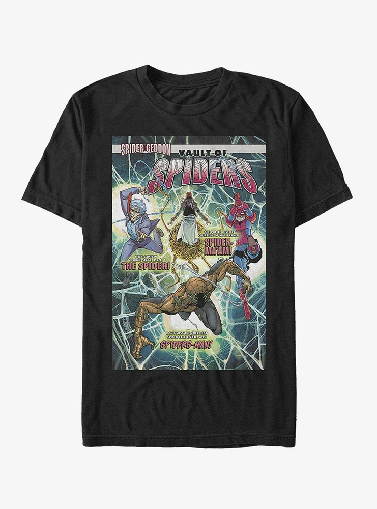 Hot Topic Marvel Spider-Man Vault Of Spiders Nov.18 T-Shirt