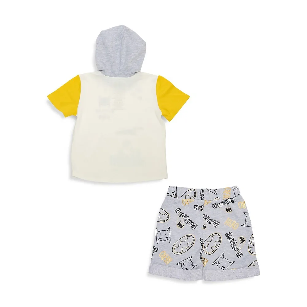 Hudson's Bay Little Boy's DC Comics Batman 2-Piece Hoodie and Shorts Set