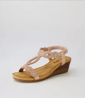 I LOVE BILLY Shalaga Rose Gold Multi Sandals