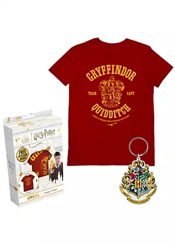 Kids Gryffindor Team Quidditch Boxed T-Shirt & Free Key Chain by Harry Potter | Look Again