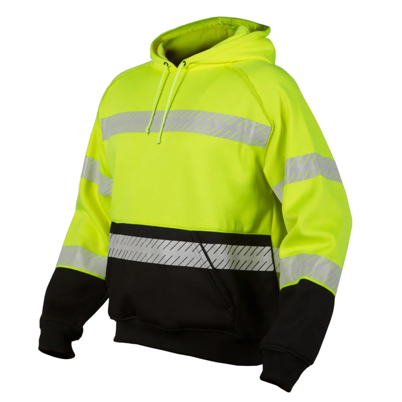 Kishigo Pullover Hoodie Sweatshirt Premium Black Series JS142 Lime