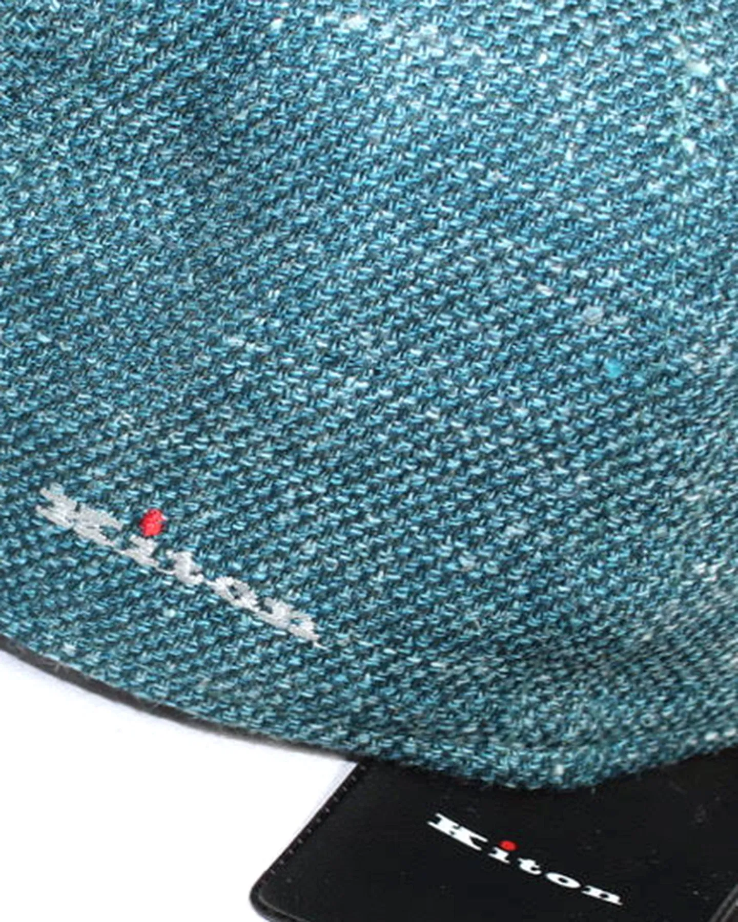 Kiton Soft Cap Linen Teal Aqua Baseball Cap SALE