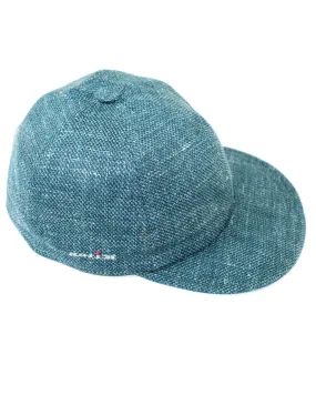 Kiton Soft Cap Linen Teal Aqua Baseball Cap SALE