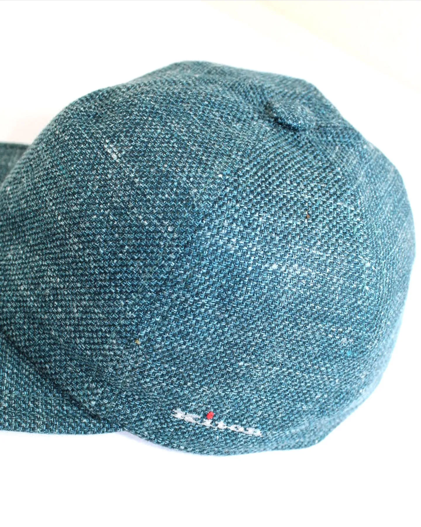 Kiton Soft Cap Linen Teal Aqua Baseball Cap SALE