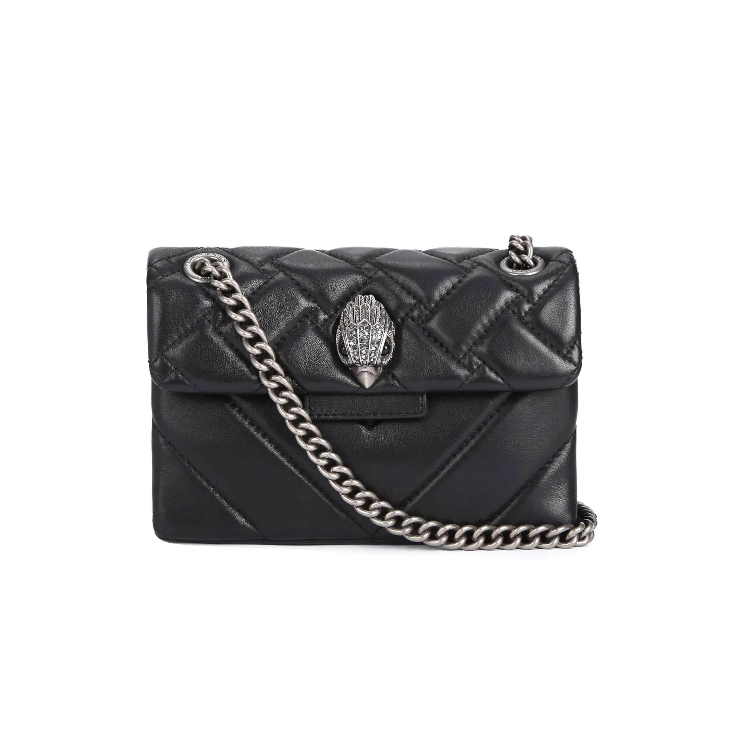 KURT GEIGER LONDON MINI LEATHER KENSINGTON X BLACK BAG