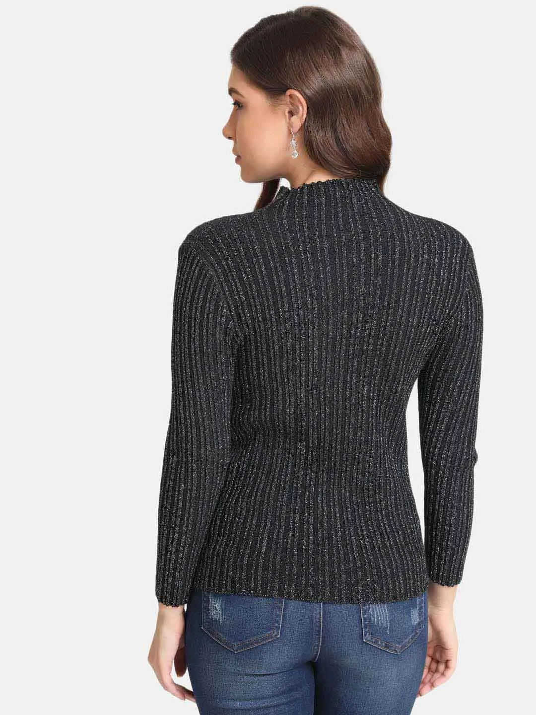 Lurex High Neck Pullover