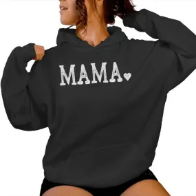 Mama For With Heart Love Mama Women Hoodie