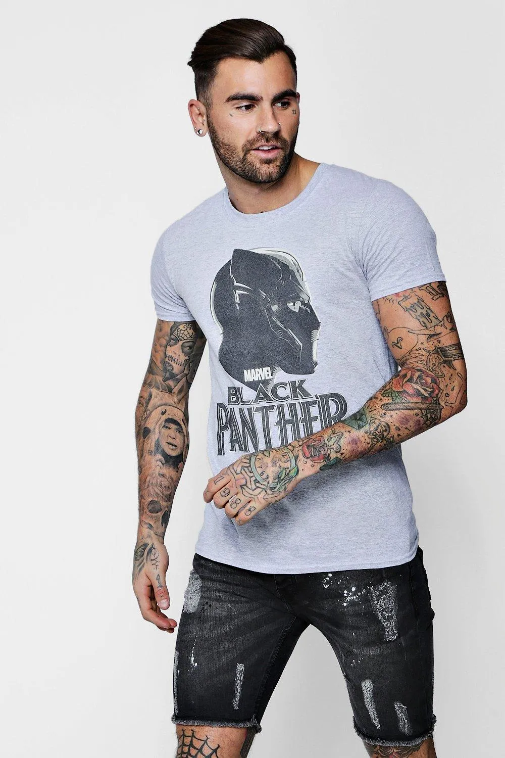 Marvel Black Panther T-Shirt | boohooMAN UK