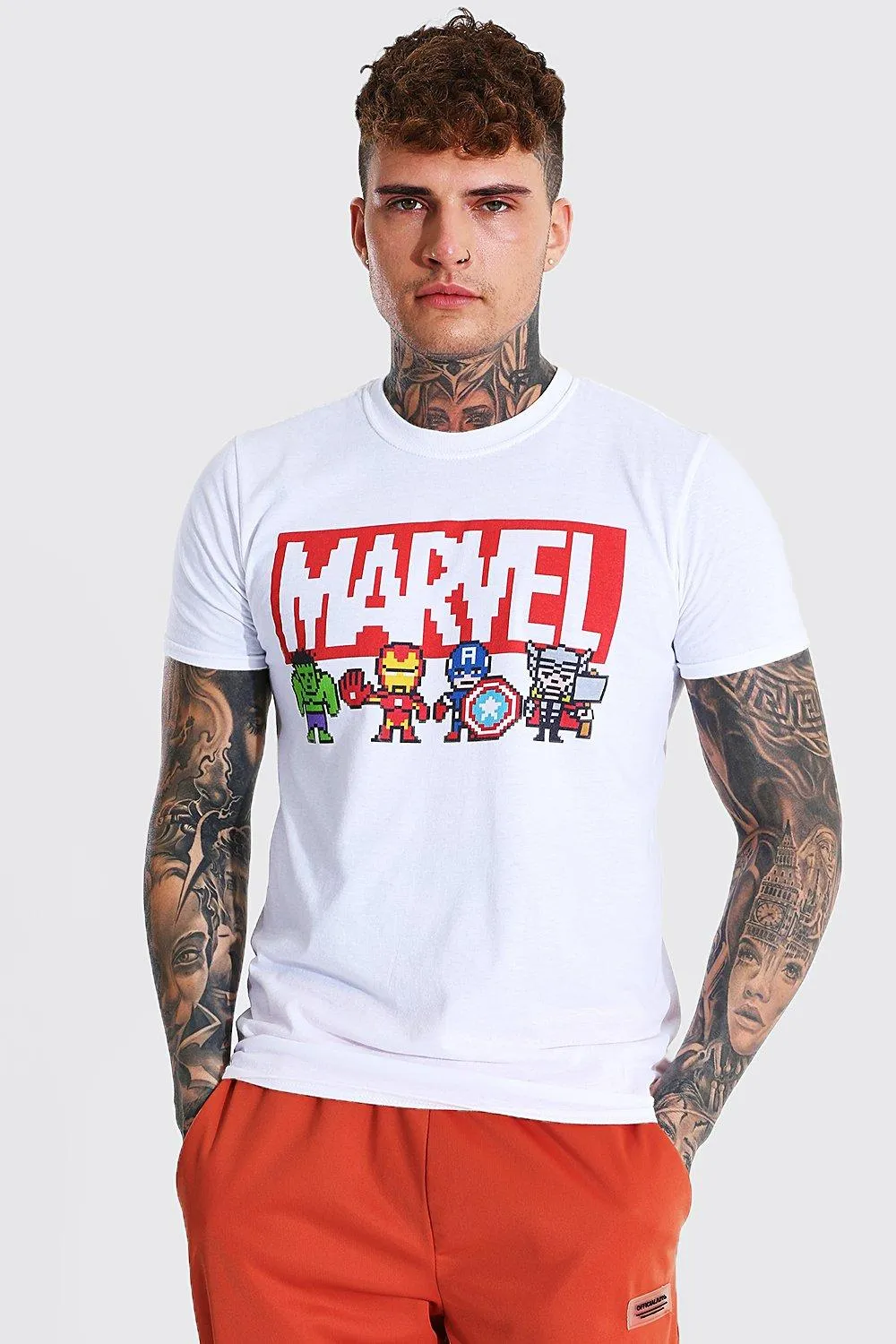 Marvel Characters License T-shirt | boohooMAN UK