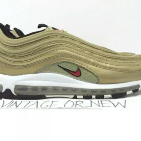 Men's 2017 Nike Air Max 97 OG QS Metallic Gold Running S...