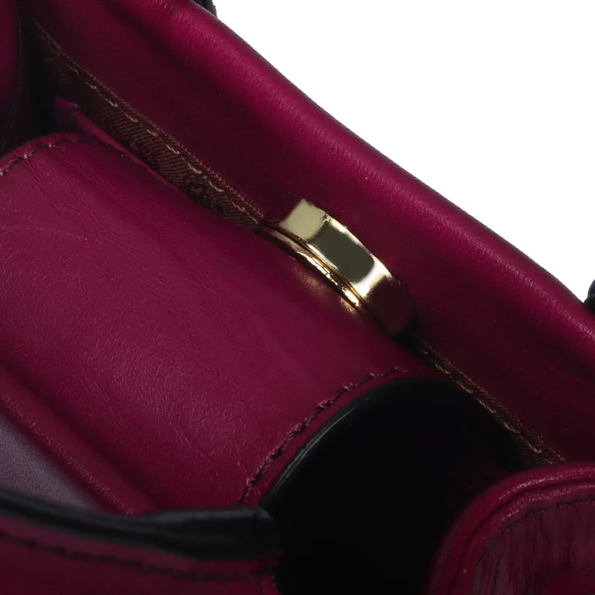 Micro Sized Pink Leather Hand Bag