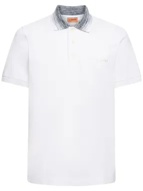 Missoni   Dyed cotton piquet polo 