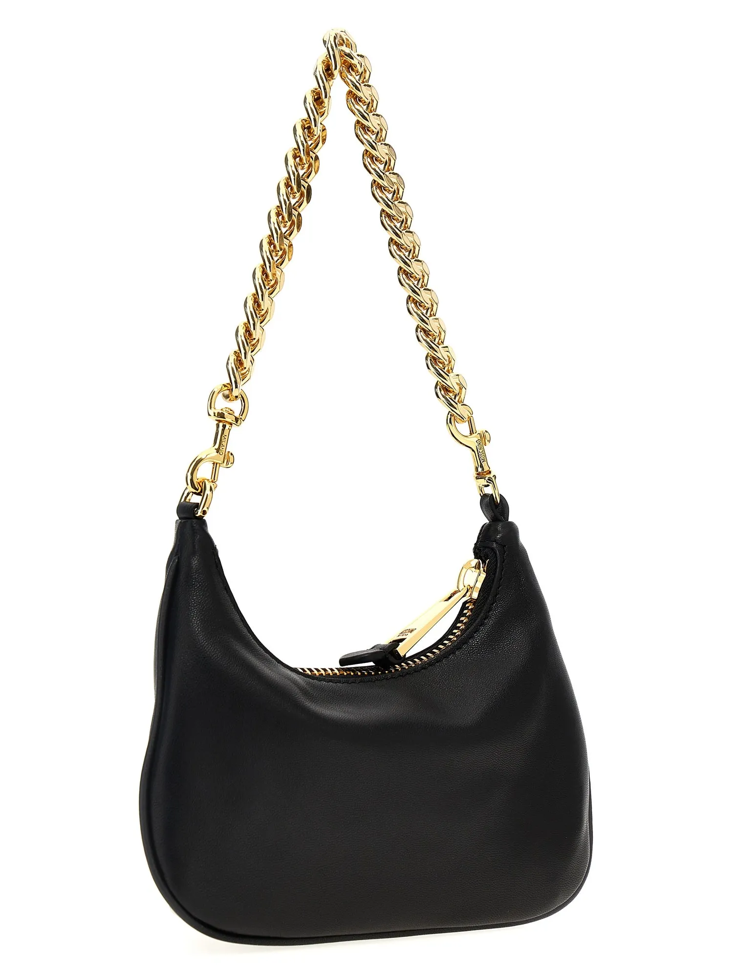 Moschino    Moschino Logo Leather Shoulder Bag