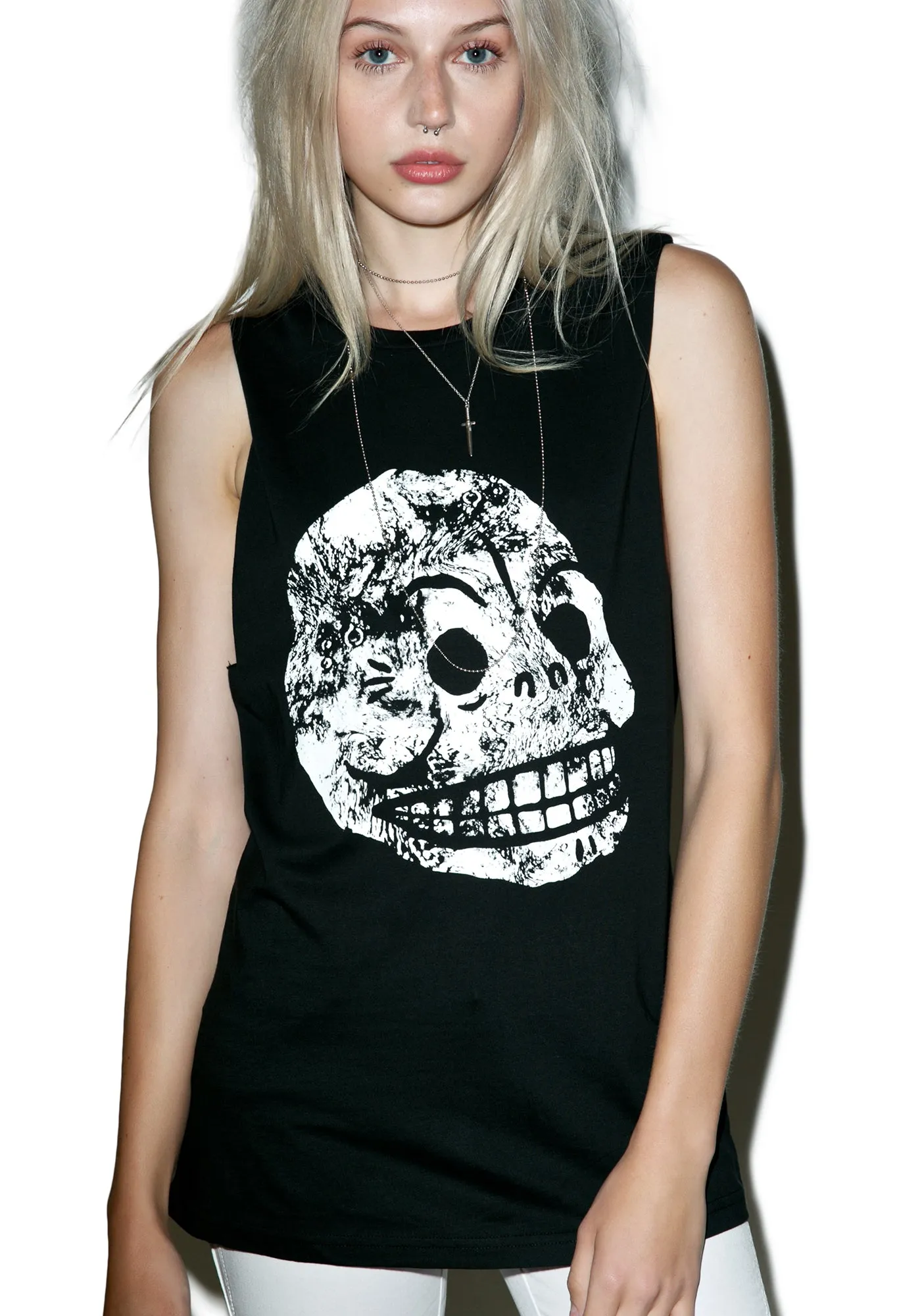 Muscle Moon Skull Tank-